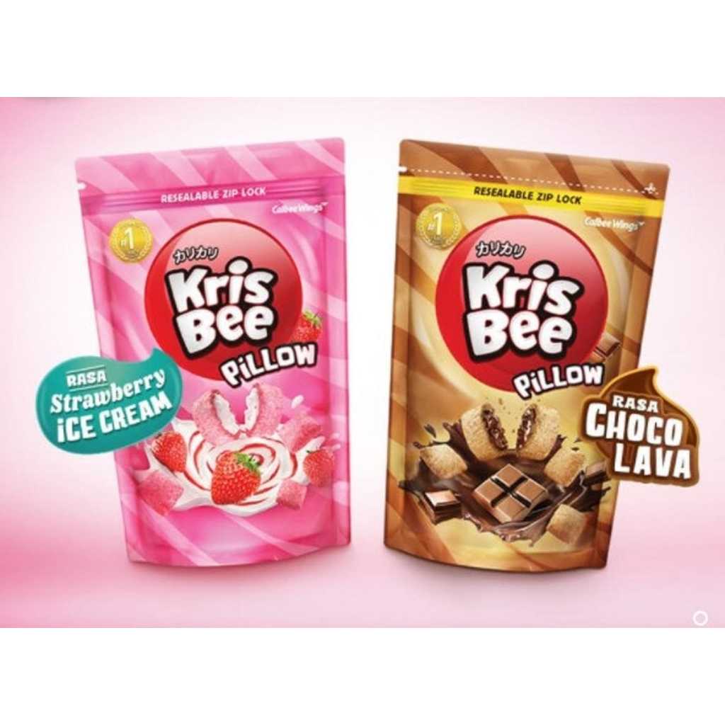 

Krisbee Pillow Strawberry Ice Cream 100 gr/Krisbee Pillow Choco Lava 100 gr