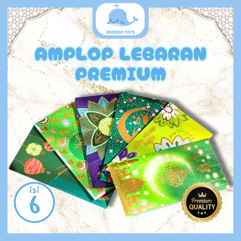 

Doodoo Amplop Lebaran Premium THR Hari Raya Idul Fitri Isi 6Pcs Amlop Tebal Jumbo