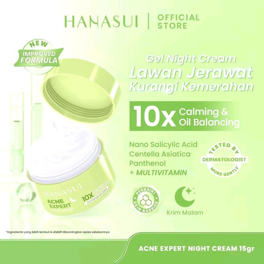 Hanasui Acne Expert Night Cream Krim Malam Kulit Berjerawat