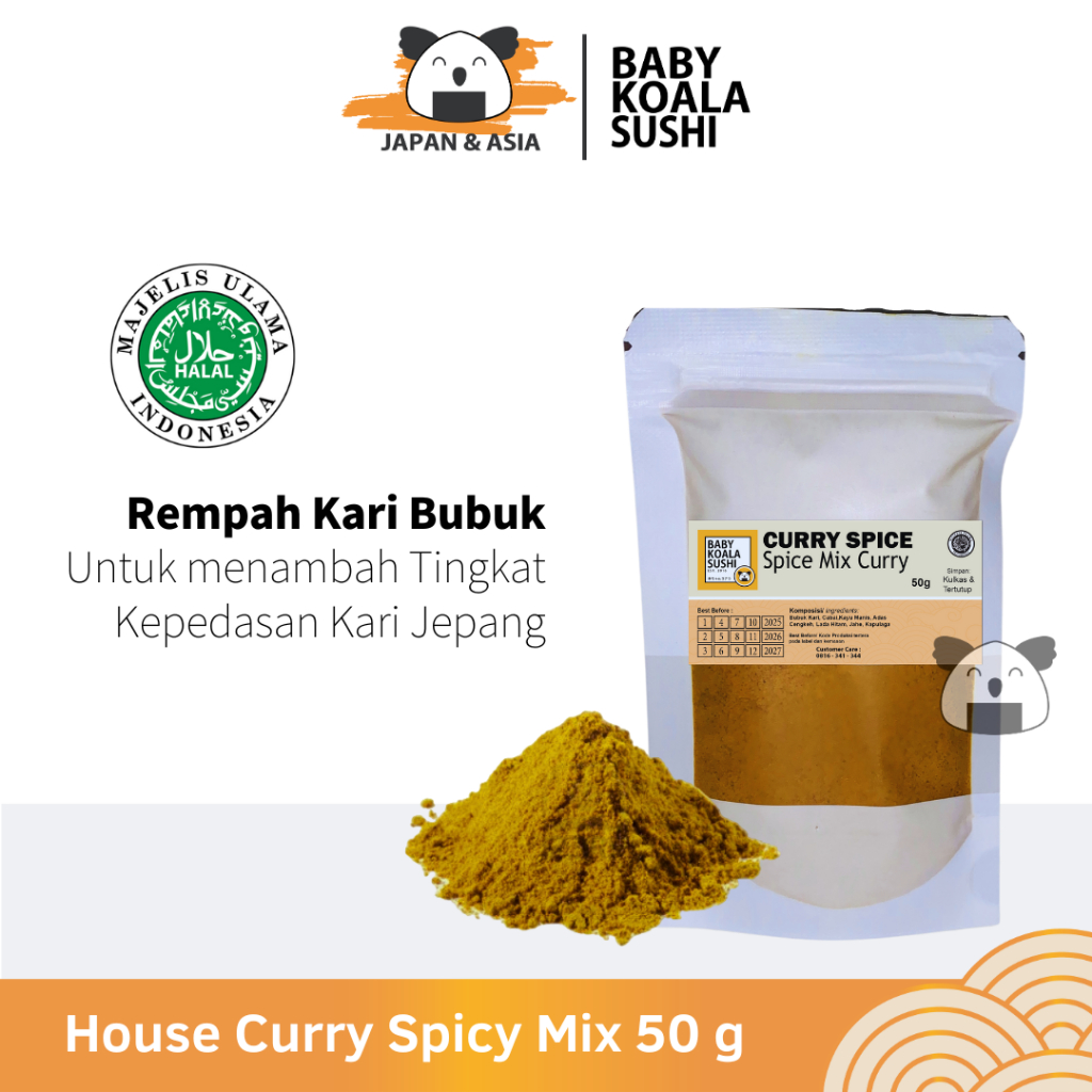 

HOUSE Japan Curry Spicy Mix Rempah Kari 50 g Halal │ Bubuk Kare Jepang Lokal