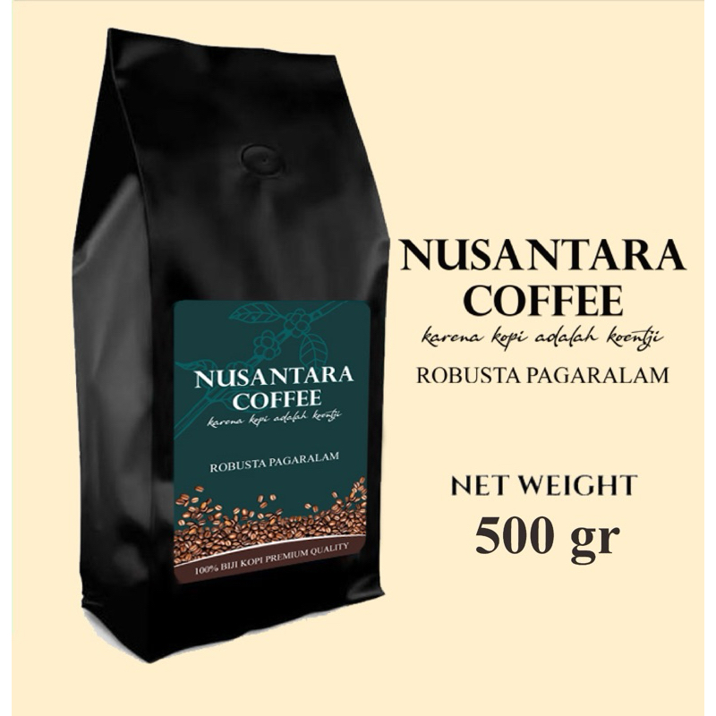 

Kopi Robusta Pagaralam 500gram | Kopi Roasted Bean | Kopi Robusta | Kopi Sangrai | Nusantara Coffee