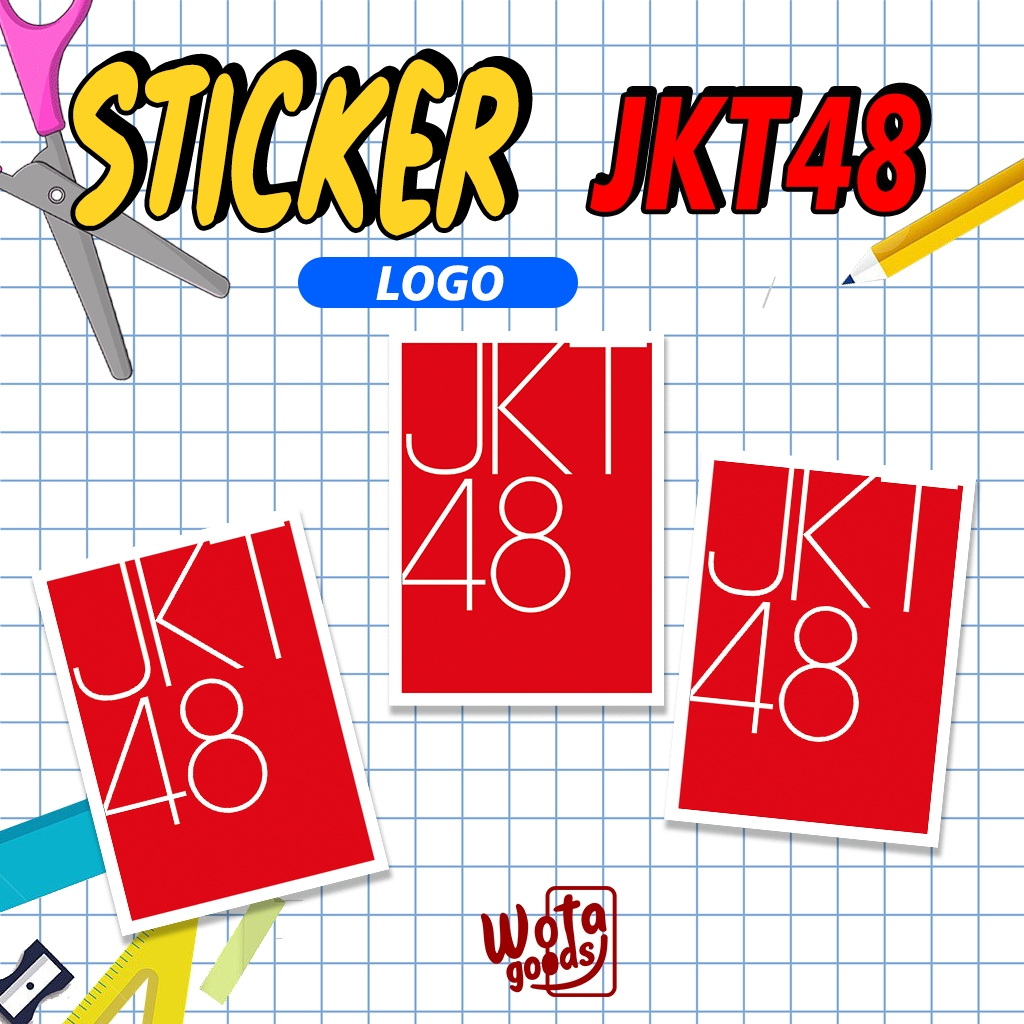 

STIKER JKT48 LOGO MERAH - STICKER IDOL GRUB - WOTA