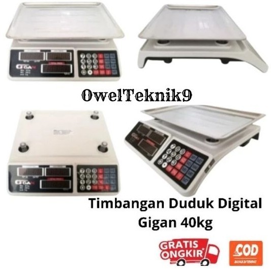 OwelTeknik9 - Timbangan Digital 40kg Timbangan Duduk Digital 40kg Timbangan buah sayur GIGAN