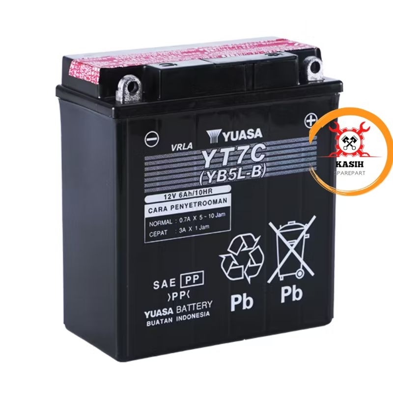 Aki Kering Yuasa YT 7C motor Jupiter Z Supra Smash