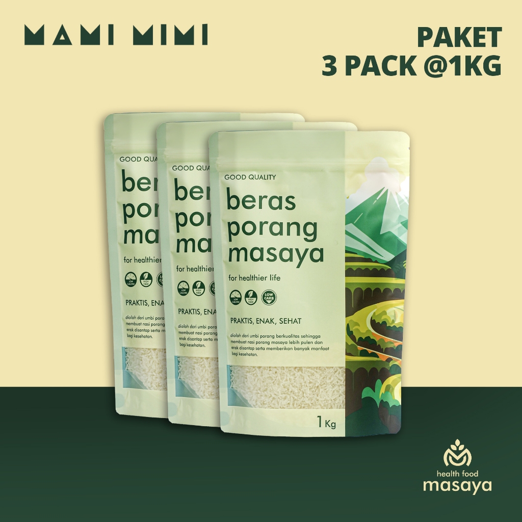 

Beras Porang MASAYA - Paket 3kg