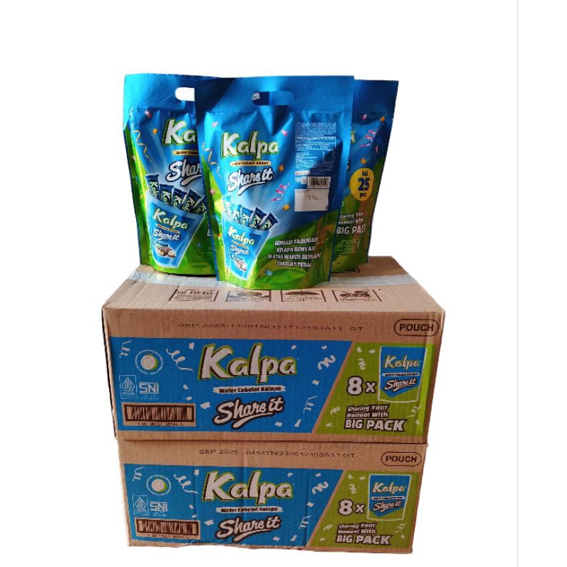 Makanan Ringan Kalpa Share It Wafer Coklat Kelapa 1 Dus