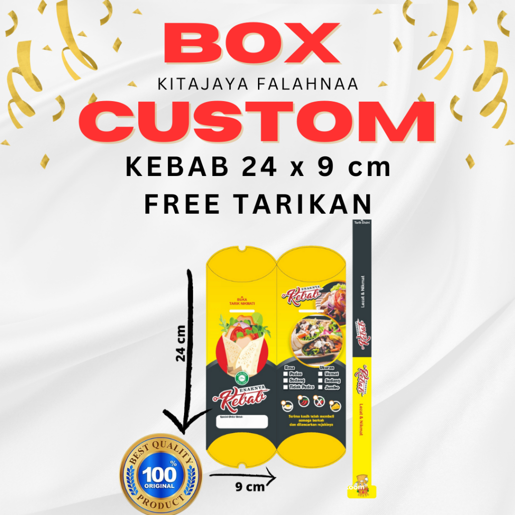 

(FREE DESAIN) CUSTOM BOX KEBAB 24x9