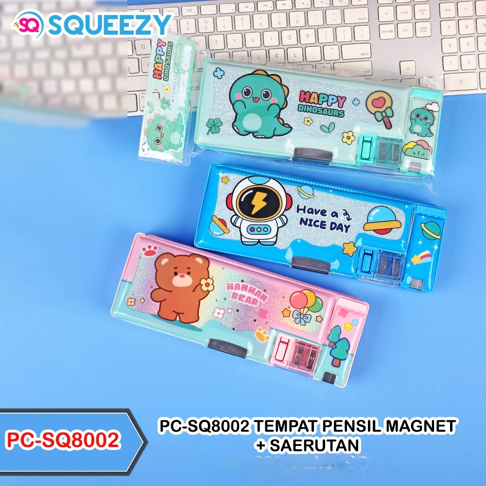

Kotak Pensil Ukuran Jumbo Tempat Pensil 2 Sisi + Rautan PC-SQ8002