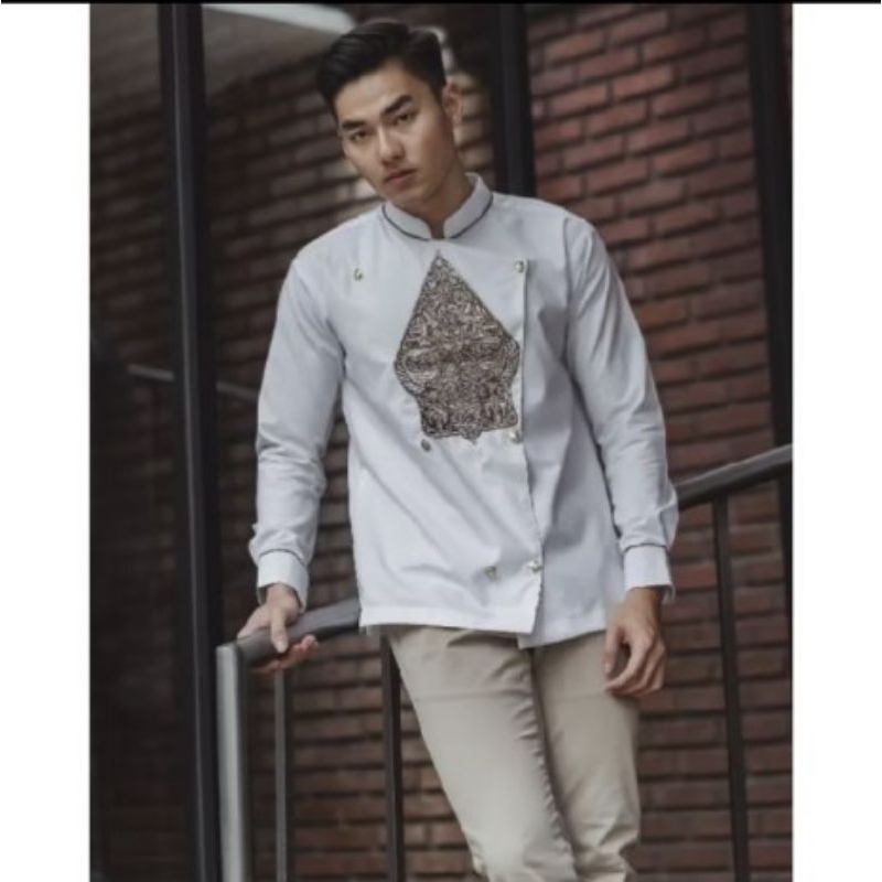 Kemeja Bordir Pria NUC.ID Patih 03 (Putih)