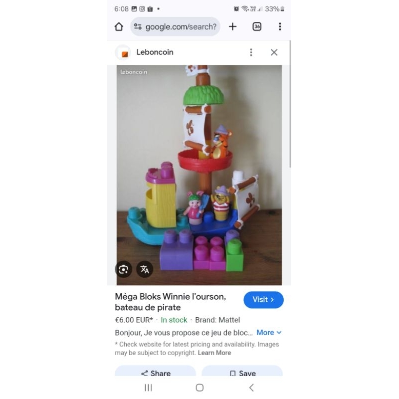 Mega block Winnie Pirate / megabloks