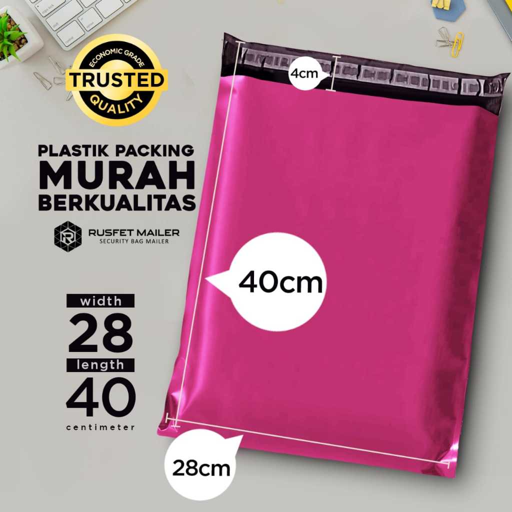 

POLYMAILER AMPLOP PACKING ONLINE TERMURAH - ISI 100 LEMBAR 28 X 40 Red Fanta