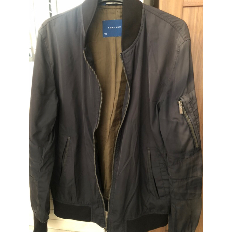 preloved bomber jaket zara man