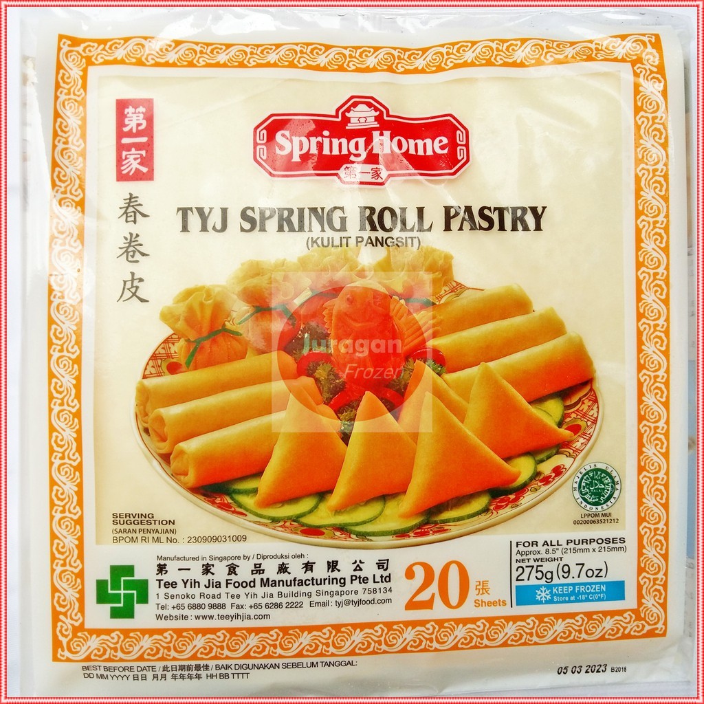 

TYJ SPRING ROLL PASTRY / KULIT LUMPIA 20'S 275 GRAM