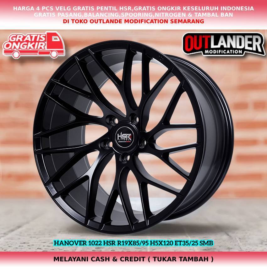 velg racing hsr r19 velg mobil Bmw Discovery Rangerover vw Countryman dll hsr Hanover r19 pcd 5x120
