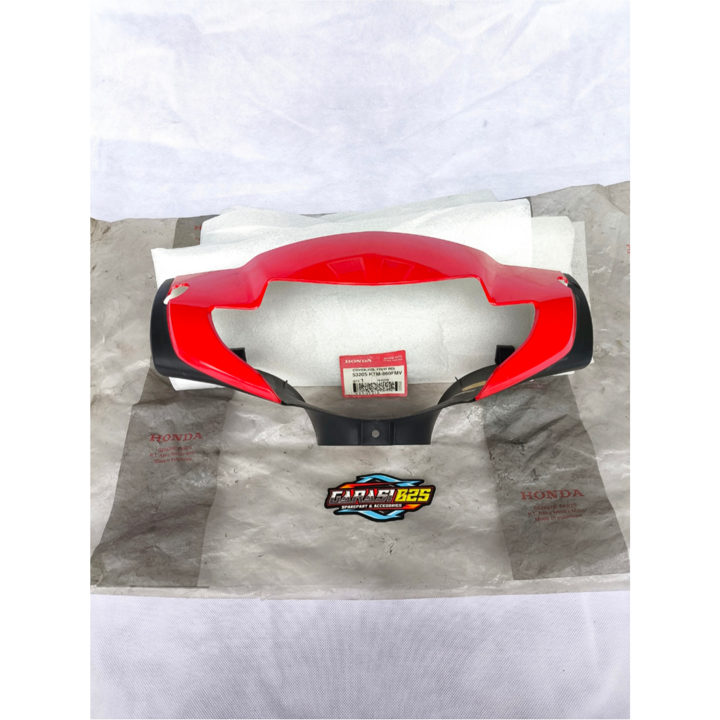 53205-KTM-860FMV Cover Handle Batok Kepala Lampu Depan Supra X 125 Old Merah Tromol Original AHM