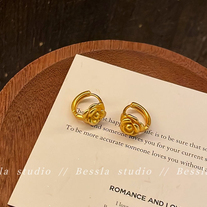 ❤️COD 17K emas asli Anting Bunga Emas Anting Bunga Emas