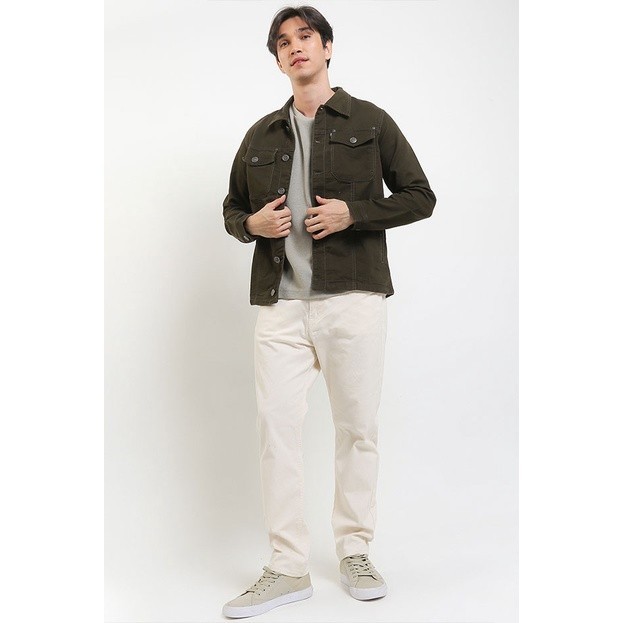 GAZR Jaket Pria Casual Jaket Denim Pria 08REG09 DARK GREY