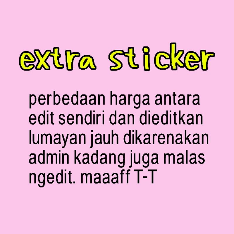 

extra sticker for fun