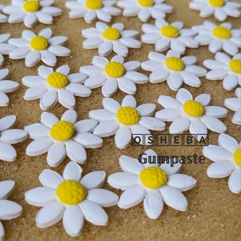 

[osheba] gumpaste bk bunga Daisy tanpa kawat