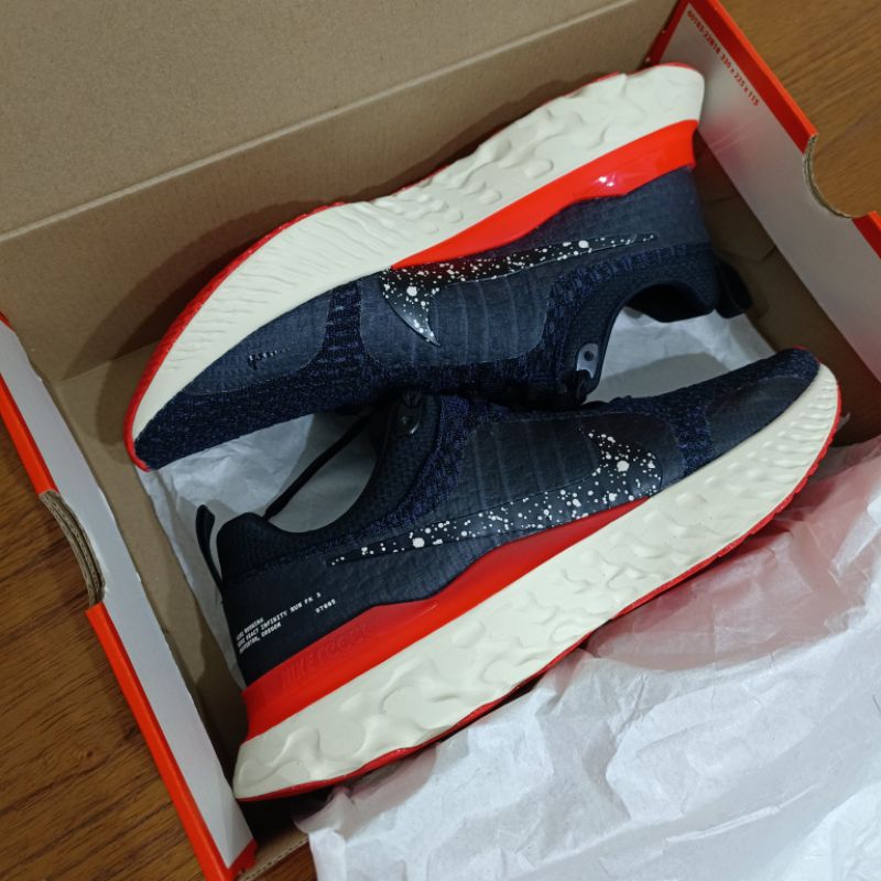 Sepatu Sneakers Nike React Infinity Run FK 3 Size 44/28cm/US10 Original Authentic 100% Sepatu Lari R
