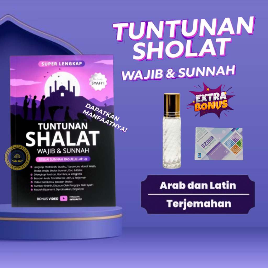 Buku Cara Tuntunan Sholat Lengkap Adi Hidayat Shalat Wajib & Sunah Panduan Solat Imam Syafii