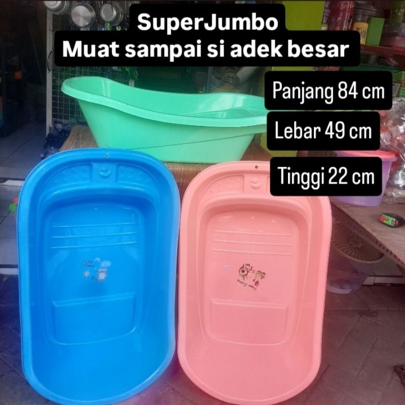 baby bath jumbo / bak bayi plastik besar / bak mandi bayi tanpa tempat duduk / bak alas mandi