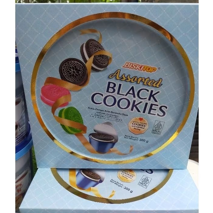 

BISKITOP ASSORTED (BISKUIT TOPLES) - BLACK COOKIES - BISKUIT LEBARAN