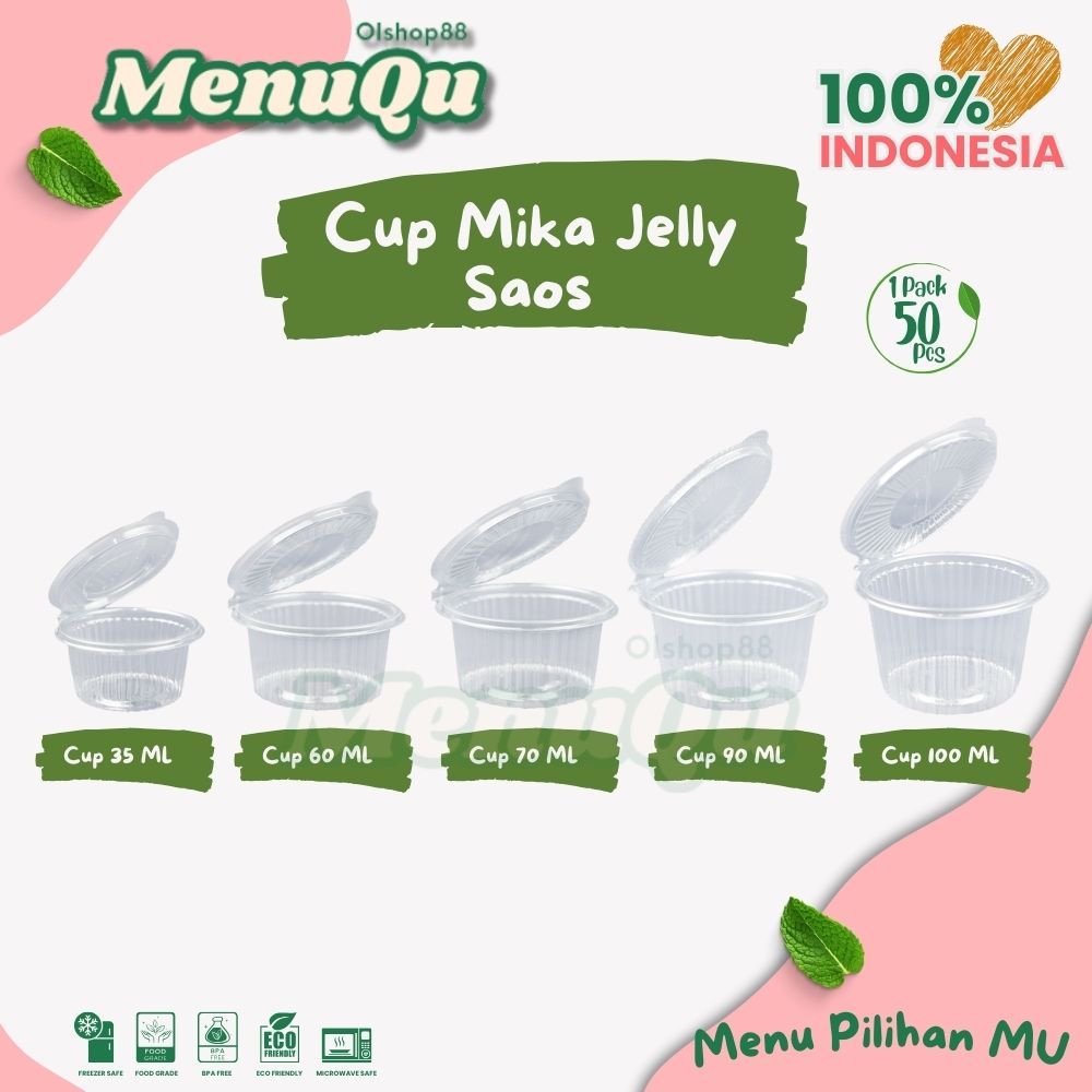 CUP MIKA | CUP JELLY | CUP SAMBAL | CUP SAOS  | JELLY DESSERT | AGAR PUDDING | TUTUP SAMBUNG