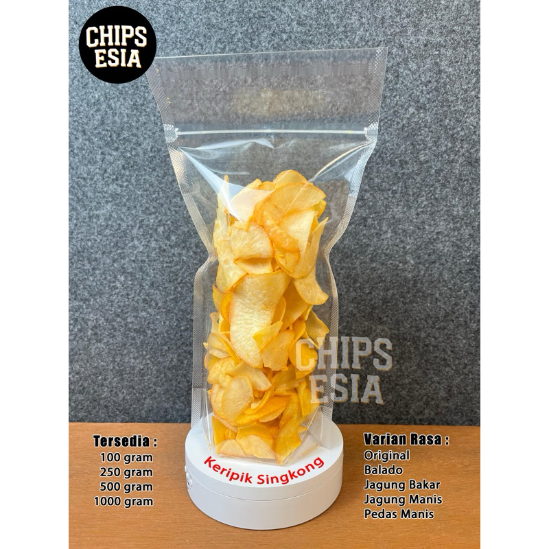 

Keripik Singkong Rasa Original - 100gr - 250gr - 500gr - 1000gr - Chips Esia