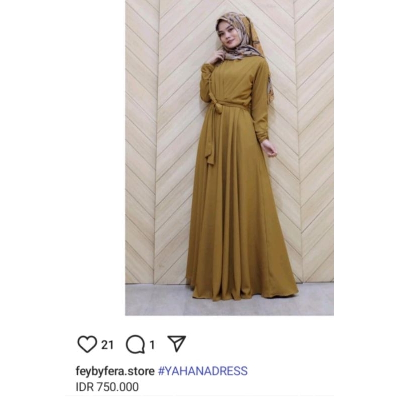 preloved yahana dress brand feybyfera