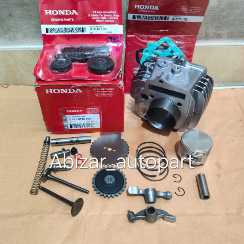 Paketan lengkap Blok seher KFM 9item Honda Supra fit new 100cc/Supra fit lama 100cc/Legenda/Revo 100