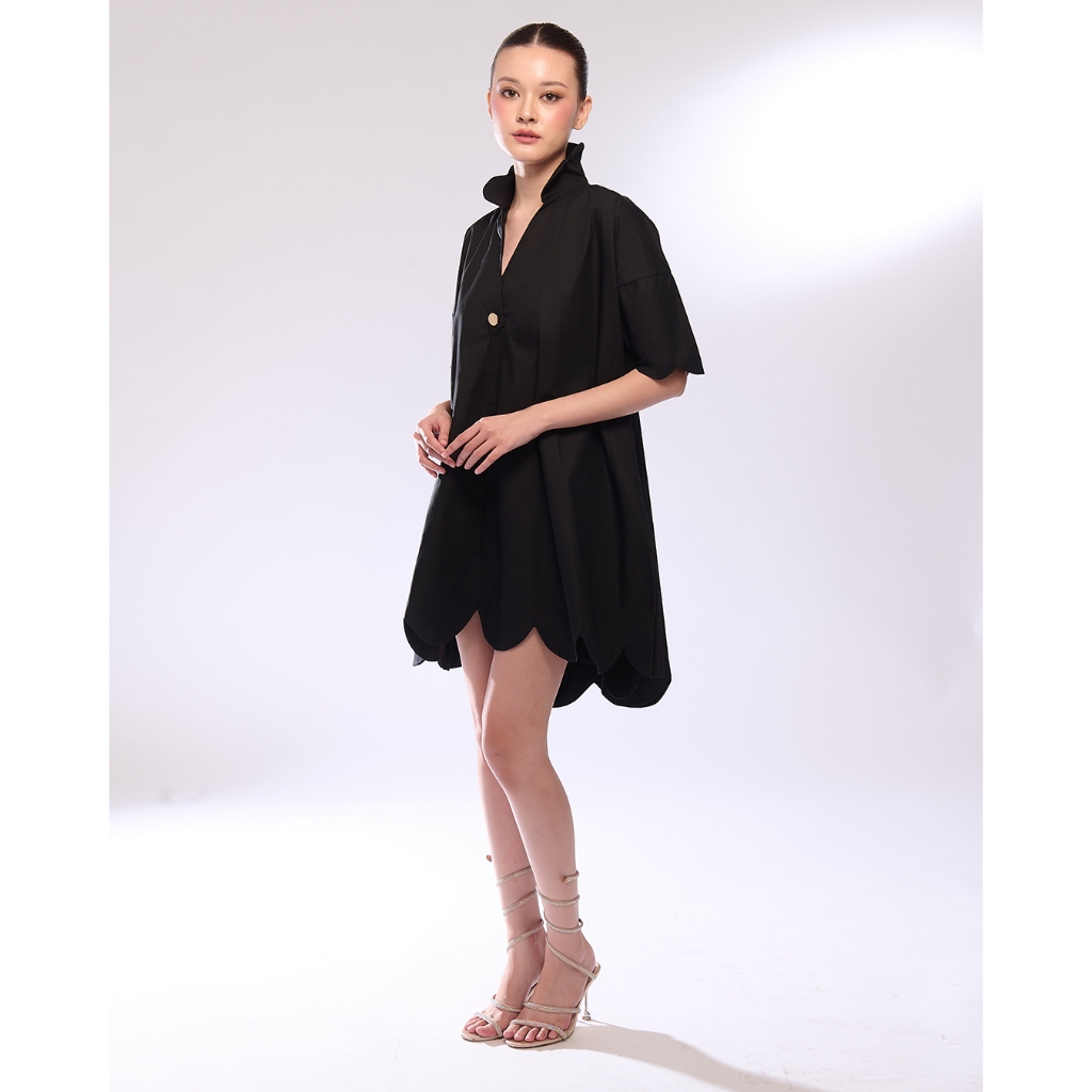 Soignee Scallop Dress