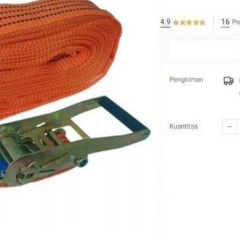 

Ratchet Tie Down 2" x 10mtr Webbing Cargo Lashing Tali Pengikat Barang