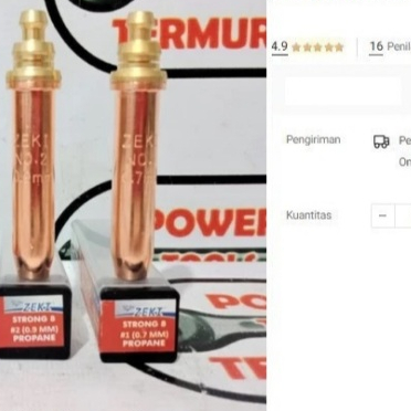 

Cutting Tip LPG Strong 8 Mata Blander Blender Potong Nozzle Elpiji