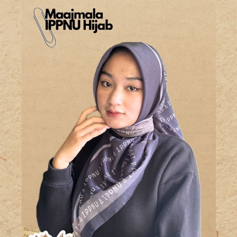 HIJAB IPPNU 2 IN 1 LASERCUT | GRADASI BLACK  BY MAAJMALA✨