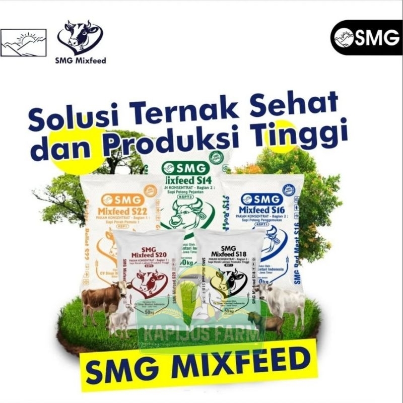 Konsentrat Sapi Berkualitas SMG Mixfeed S22 S20 S18 S16 S14 1kg