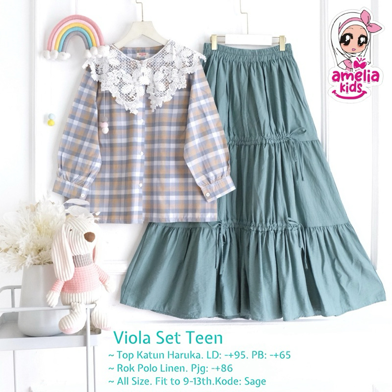 NEW  VIOLA SET TEEN ANAK PEREMPUAN