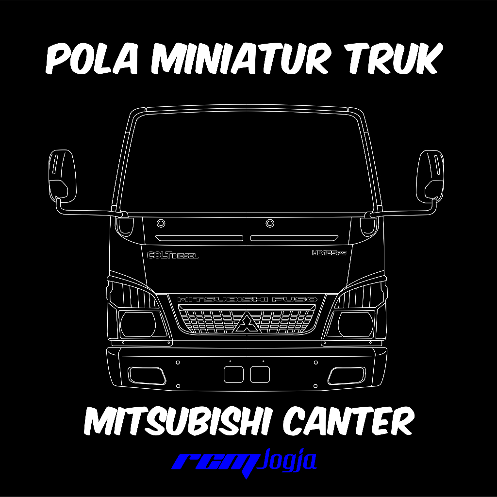 Pola Miniatur Truk Mitsubishi Canter HD 125 PS / Miniatur Truk Cabe / Miniatur Truk Oleng / Miniatur