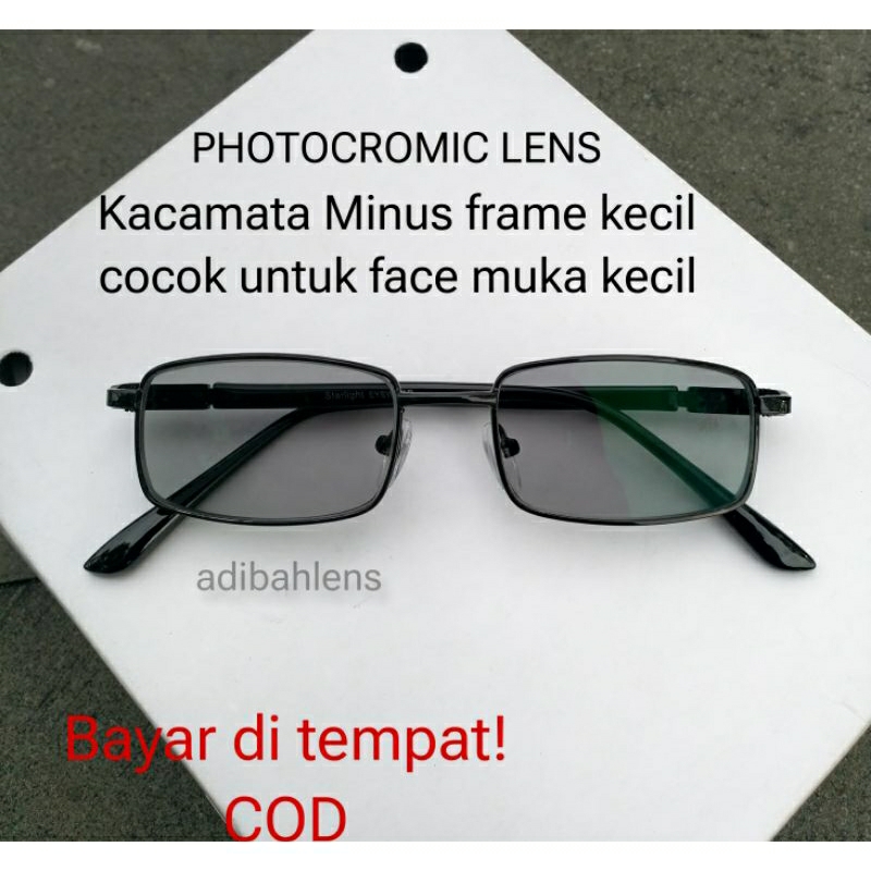 kacamata minus photocromic untuk face muka kecil kacamata minus pria dan wanita kacamata lensa kecil