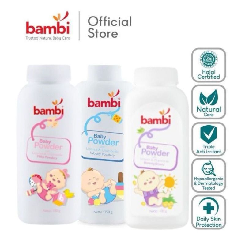 Bambi Baby Powder Tabur_bedak tabur bayi_bedak Bambi