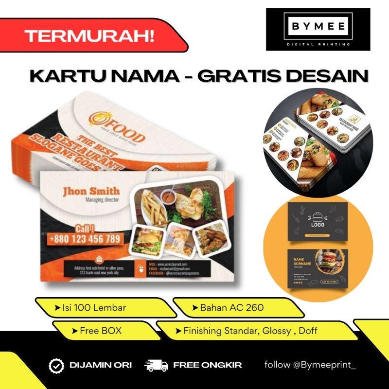 

BYMEE/Kartu Nama/Bussines Card/kertas AC 260/Termurah