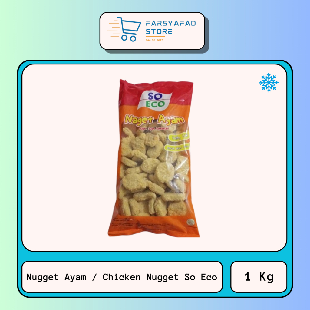 

Nugget Ayam / Chicken Nugget / Nugget So Eco Ukuran 1 Kg