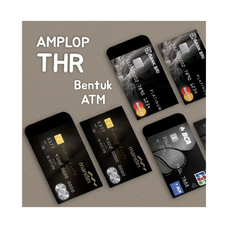 

Amplop lebaran motif ATM (isi 10)