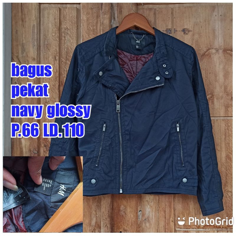 jaket work kerja casual racing motor ramones hnm nit uniqlo