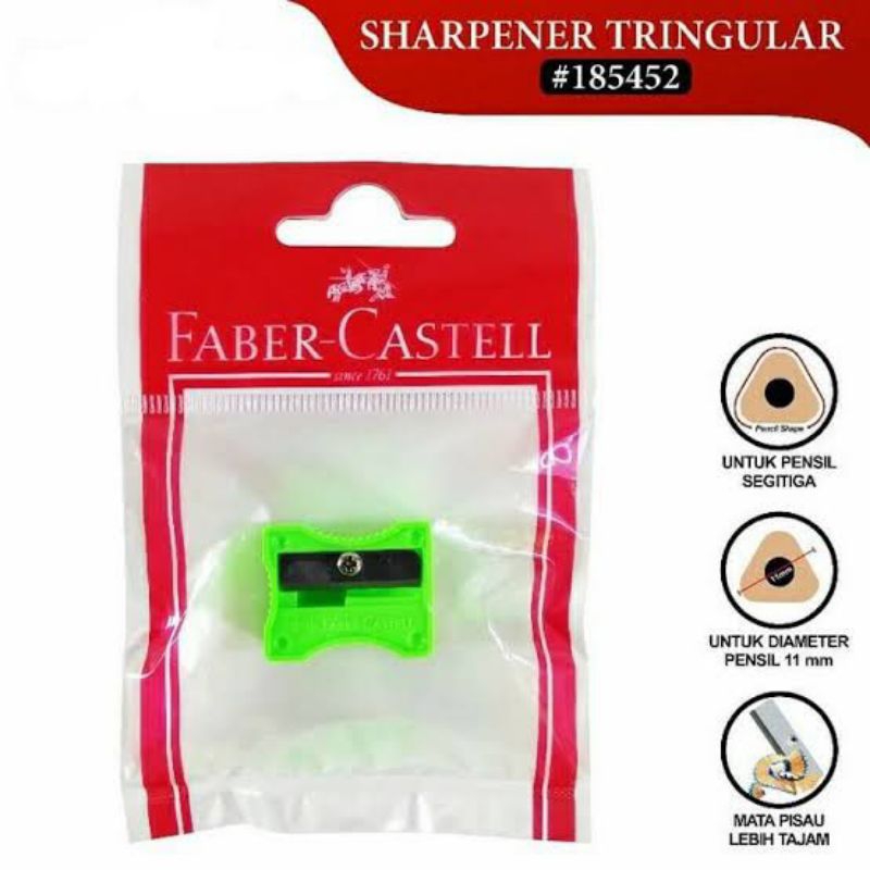 

rautan pensil segitiga Faber castell peruncing sharper