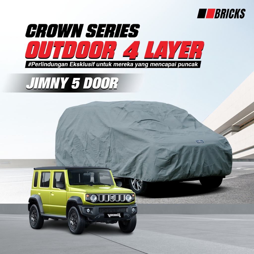 4 Layer Cover Jimny 5 Pintu Sarung Mobil Super Outdoor Anti UV & Waterproof  BRICKS