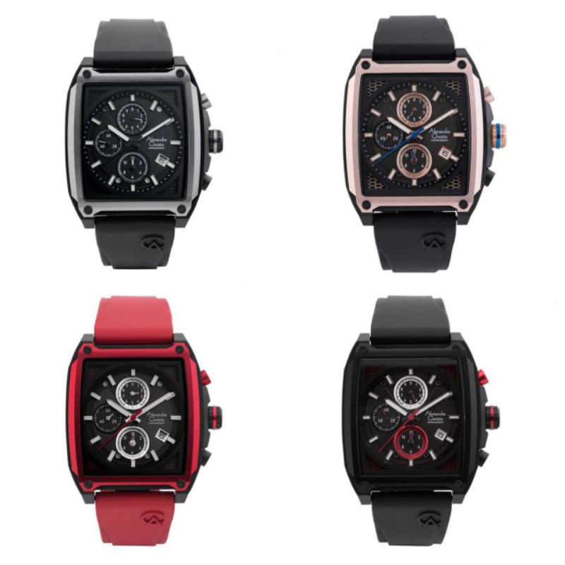 Jam Tangan Pria Alexandre Christie Ac 6608/Ac 6625 /Ac 6614 Rubber Original