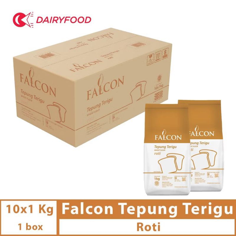 

FALCON TEPUNG TERIGU PROTEIN TINGGI KHUSUS ROTI // 1 DUS // 1KG // 10PCS