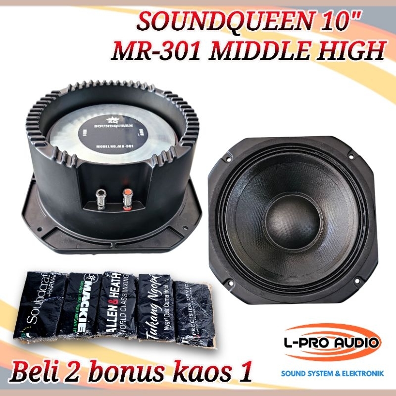 Speaker SOUNDQUEEN 10 inch MR301 ORIGINAL ASLI MR-301 Beli 2 bonus kaos sound
