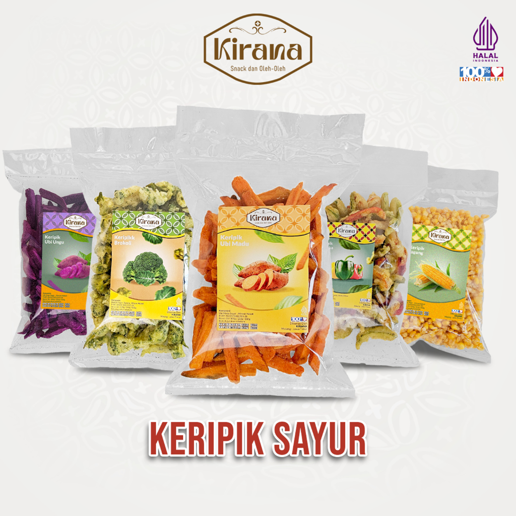 

Kirana Snack Grosir – Cemilan Keripik Sayur 250g Jagung Brokoli Paprika Camilan Kripik Kerupuk Kriuk